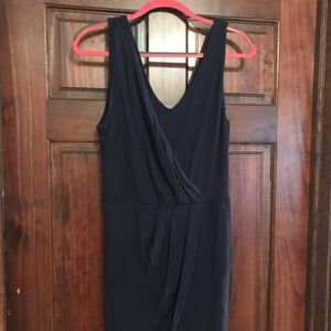 Tart size M navy blue cross-front illusion dress